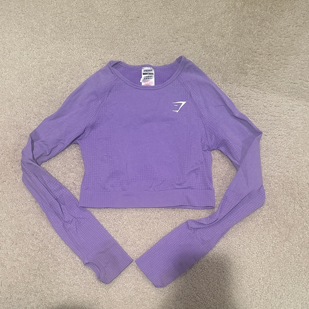 Gymshark Lavender Cropped Long Sleeve Tee